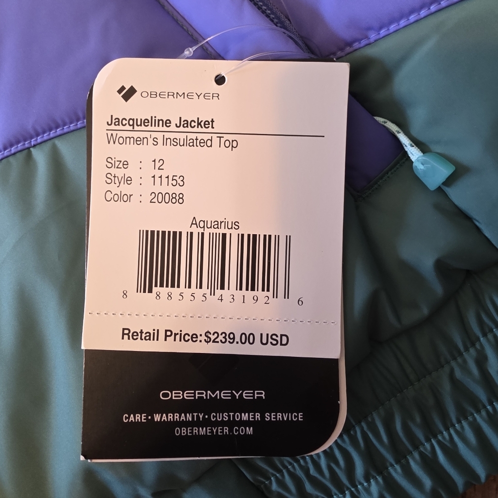 NWT Obermeyer Ski Jacket Waterproof Jacqueline Coat Sz 12 L - Picture 4 of 9